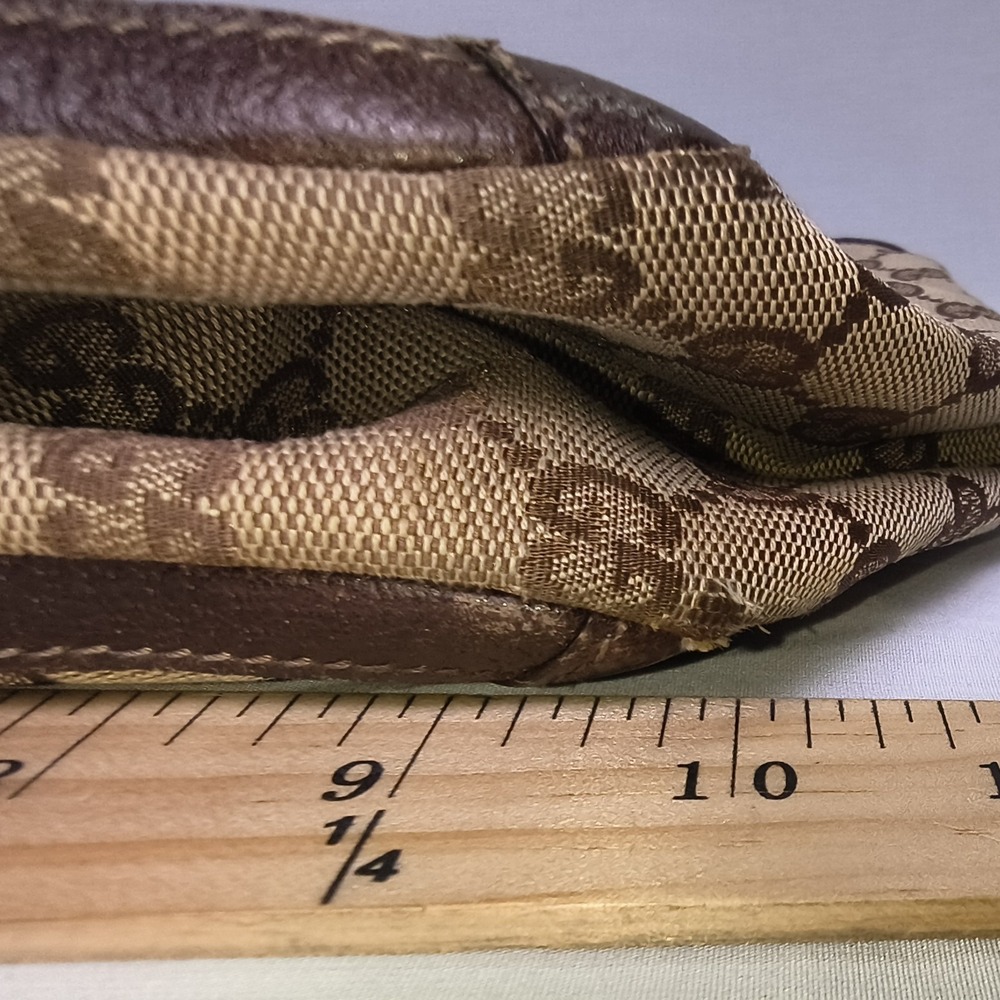 Gucci Abbey D-ring 2 Handle Canvas Tote Brown and Tan 10 x 10 x 4 - Picture 4 of 10